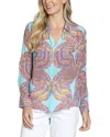 Apny Print Button-up Shirt In Multi