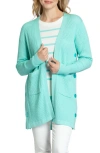 APNY SIDE BUTTON OPEN FRONT LONG CARDIGAN