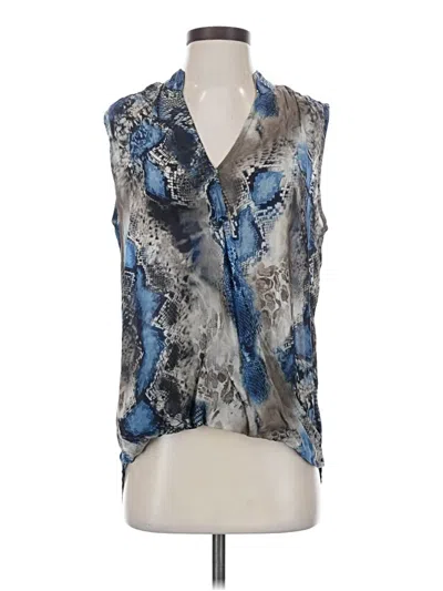 Pre-owned Apny Sleeveless Blouse In Blue