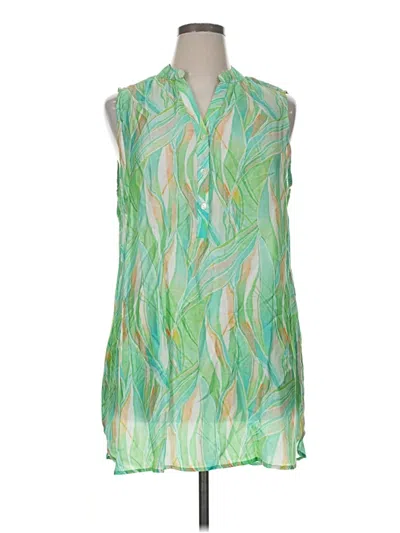 Pre-owned Apny Sleeveless Blouse In Green