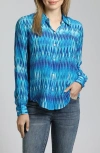 Apny Stripe Button-up Shirt In Light Blue Multi