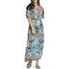 Apny Tiered Ruffle Maxi Dress In Bright Green Multi
