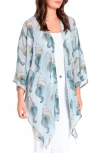 Apny Urban Seashells Jacket In Light Blue Multi