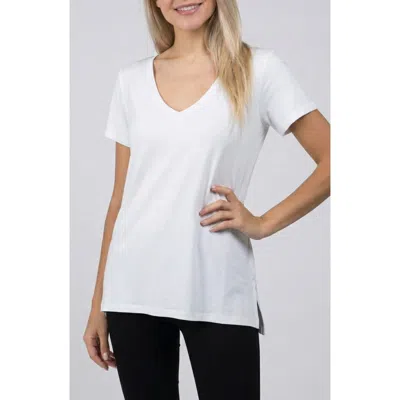 Apny V-neck T-shirt In White