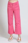 Apny Wide Leg Ankle Jeans In Pink