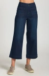 Apny Cropped Wide Leg Jean In Indigo In Blue