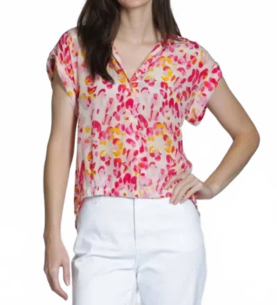 Apny Women's Pullover Wrap Blouse In Pink