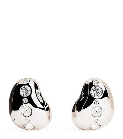 Apoa Crystal-embellished Gala Earrings In Metallic