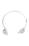 Apoa Dhai Crystal Embellished Choker Necklace In Silver