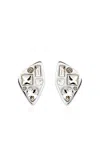 Apoa Dhai Crystal Studded Earrings In Silver