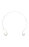 Apoa Leen Pearl Embellished Choker Necklace In Silver