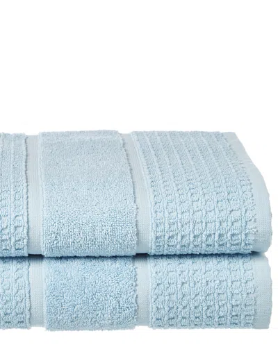 APOLLO TOWELS APOLLO TOWELS SET OF 2 TURKISH WAFFLE TERRY BATH TOWELS