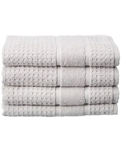APOLLO TOWELS APOLLO TOWELS TURKISH WAFFLE TERRY SET OF 4 HAND TOWELS