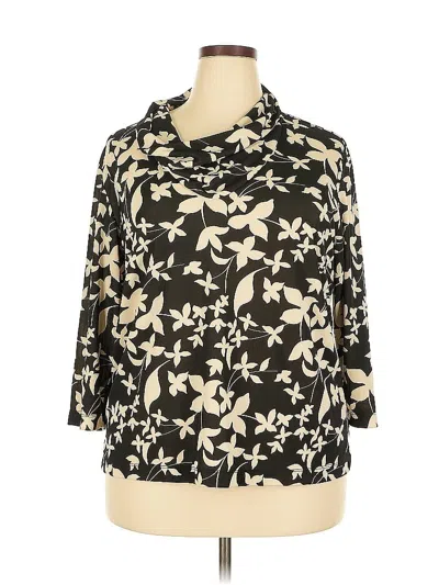 Pre-owned Apostrophe 3/4 Sleeve Blouse In Black