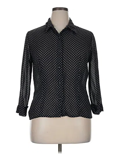 Pre-owned Apostrophe 3/4 Sleeve Blouse In Black