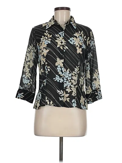 Pre-owned Apostrophe 3/4 Sleeve Blouse In Black