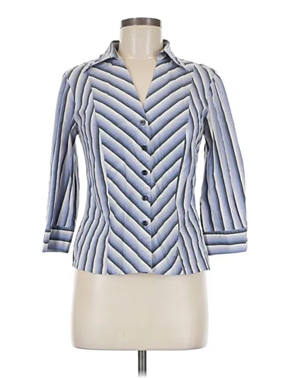 Pre-owned Apostrophe 3/4 Sleeve Blouse In Blue