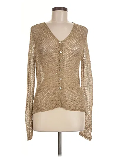 Pre-owned Apostrophe Cardigan Sweater In Tan