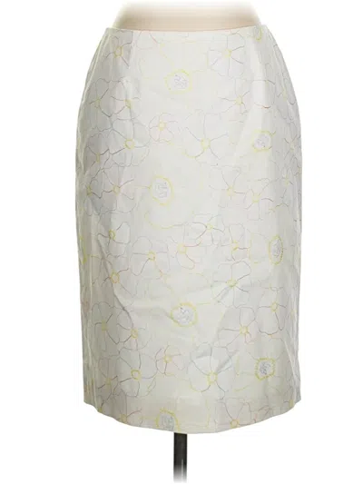 Pre-owned Apostrophe Formal Skirt In White