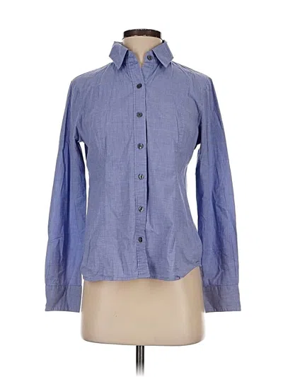 Pre-owned Apostrophe Long Sleeve Button Down Shirt In Blue