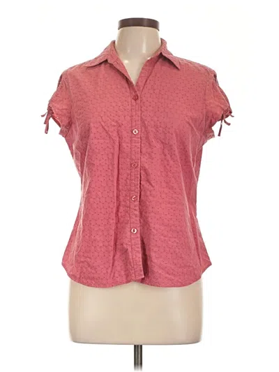 Pre-owned Apostrophe Short Sleeve Blouse In Pink