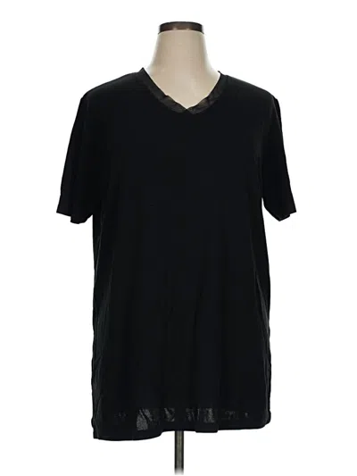 Pre-owned Apostrophe Short Sleeve Top Black V-neck Tops