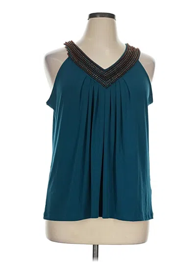 Pre-owned Apostrophe Sleeveless Blouse In Teal