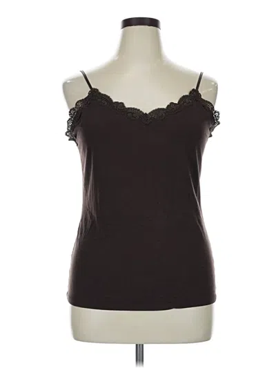 Pre-owned Apostrophe Tank Top Brown Sweetheart Neckline Tops