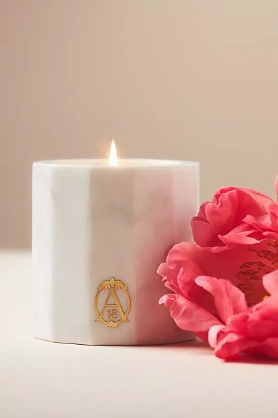 Apothecary 18 By Anthropologie Apothecary 18 Floral Peony Blush Marble Candle In White