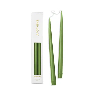 Apotheke 13 Taper Candles, Set Of 2 In Green