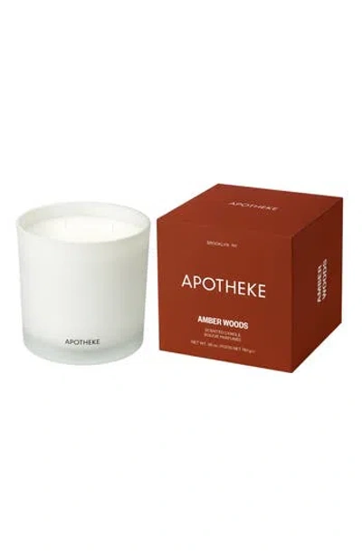 Apotheke Amber Woods Three-wick Candle In White