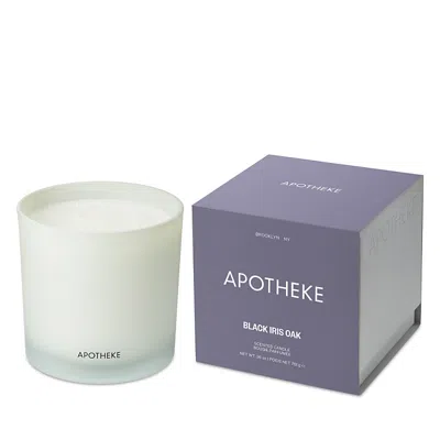 Apotheke Black Iris Oak 3-wick Scented Candle, 26 Oz. In White