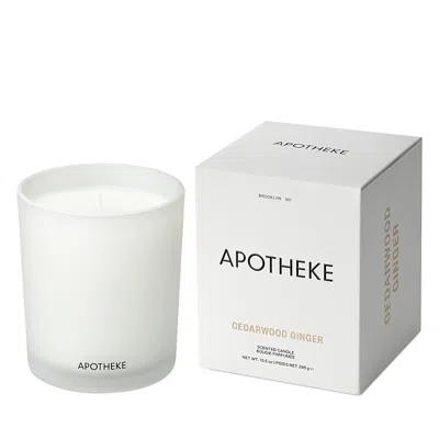 Apotheke Cedarwood Ginger Classic Scented Candle, 10.5 Oz. In White