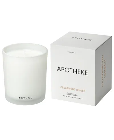 Apotheke Cedarwood Ginger Classic Scented Candle, 10.5 Oz. In White