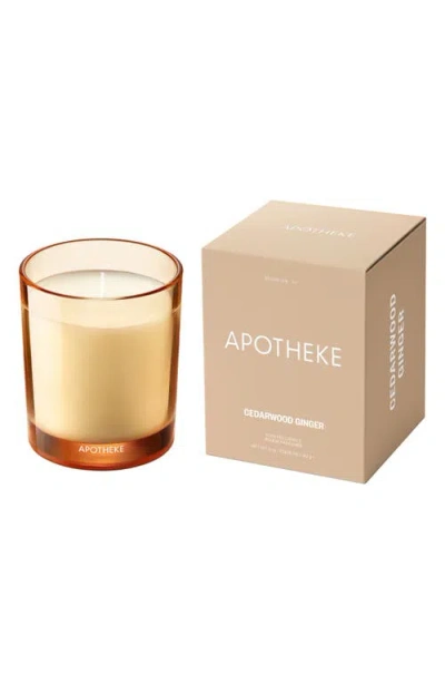 Apotheke Cedarwood Ginger Petite Scented Candle In White