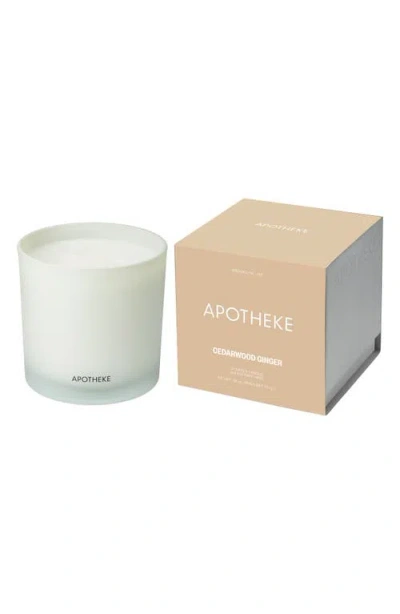 Apotheke Cedarwood Ginger Three-wick Scented Candle In White