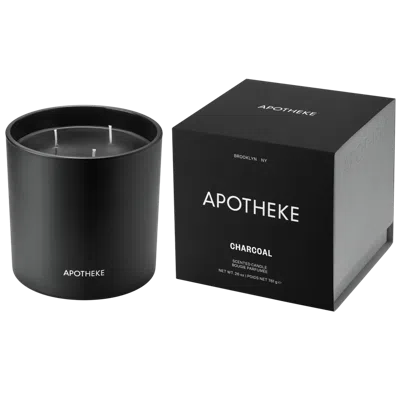Apotheke Charcoal 3-wick Scented Candle In Black