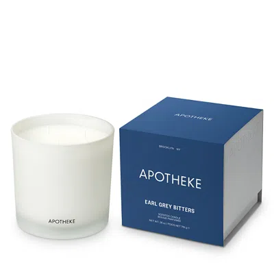 Apotheke Earl Grey Bitters 3-wick Candle, 26 Oz. In Blue