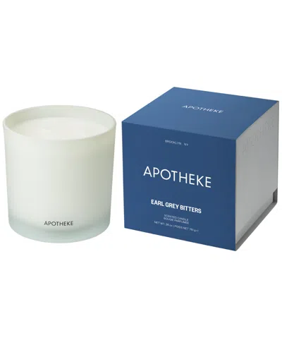 Apotheke Earl Grey Bitters 3-wick Scented Candle, 0.26 Oz. In Blue
