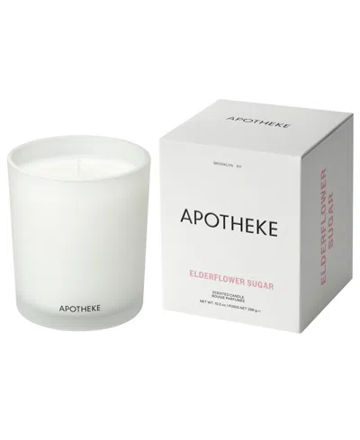Apotheke Elderflower Sugar Classic Scented Candle, 10.5 Oz. In White