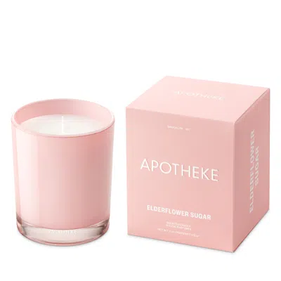 Apotheke Elderflower Sugar Petite Candle 5 Oz. In Pink