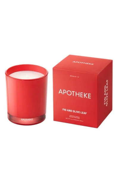 Apotheke Fig & Olive Leaf Petite Scented Candle In Red