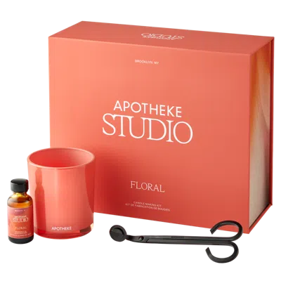 Apotheke Floral Candle Making Kit In Orange