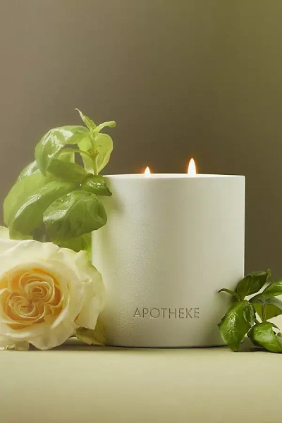 Apotheke Garden Holy Basil & Rosewater Boxed Candle In White