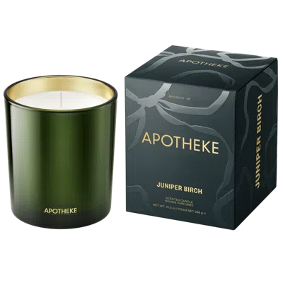 Apotheke Juniper Birch Scented Candle - 10.5 Oz. Classic Candle In Green