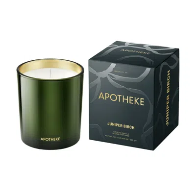 Apotheke Juniper Birch Scented Candle (limited Edition) In White