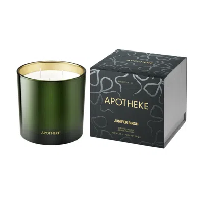 Apotheke Juniper Birch Scented Candle (limited Edition) In White
