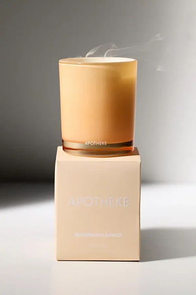 Apotheke Petite 5 oz Scented Candle In Cedarwood Ginger At Urban Outfitters In Yellow