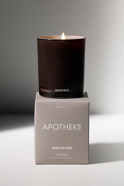 Apotheke Petite 5 oz Scented Candle In White Vetiver At Urban Outfitters In Black