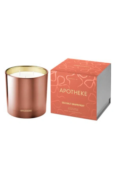 Apotheke Sea Salt Grapefruit Three-wick Scented Candle In Orange